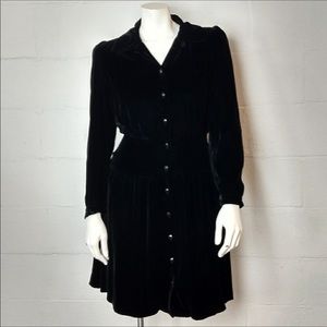 Cordelia Anthropologie sz 10 silk Velvet Coat Dress